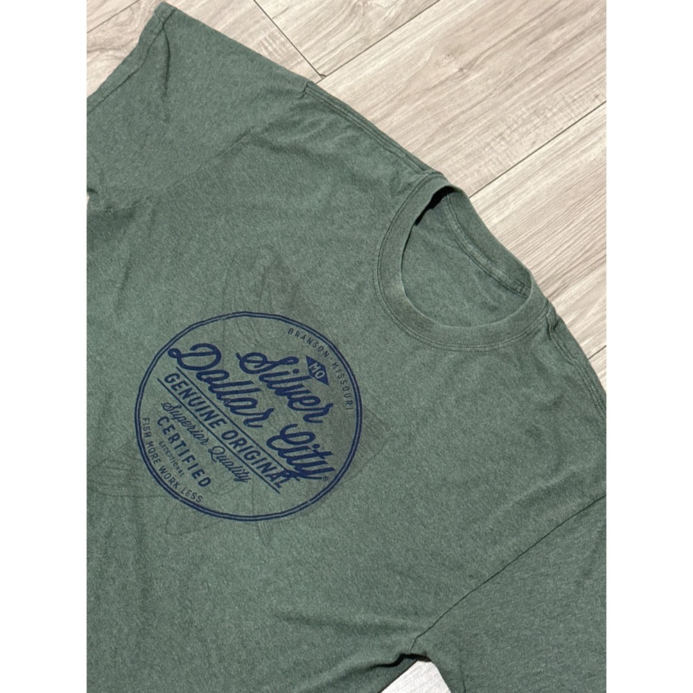 Silver Dollar City Branson Missouri Graphic T-Shirt Mens GreenShort Sleeve Tee L - Picture 3 of 4